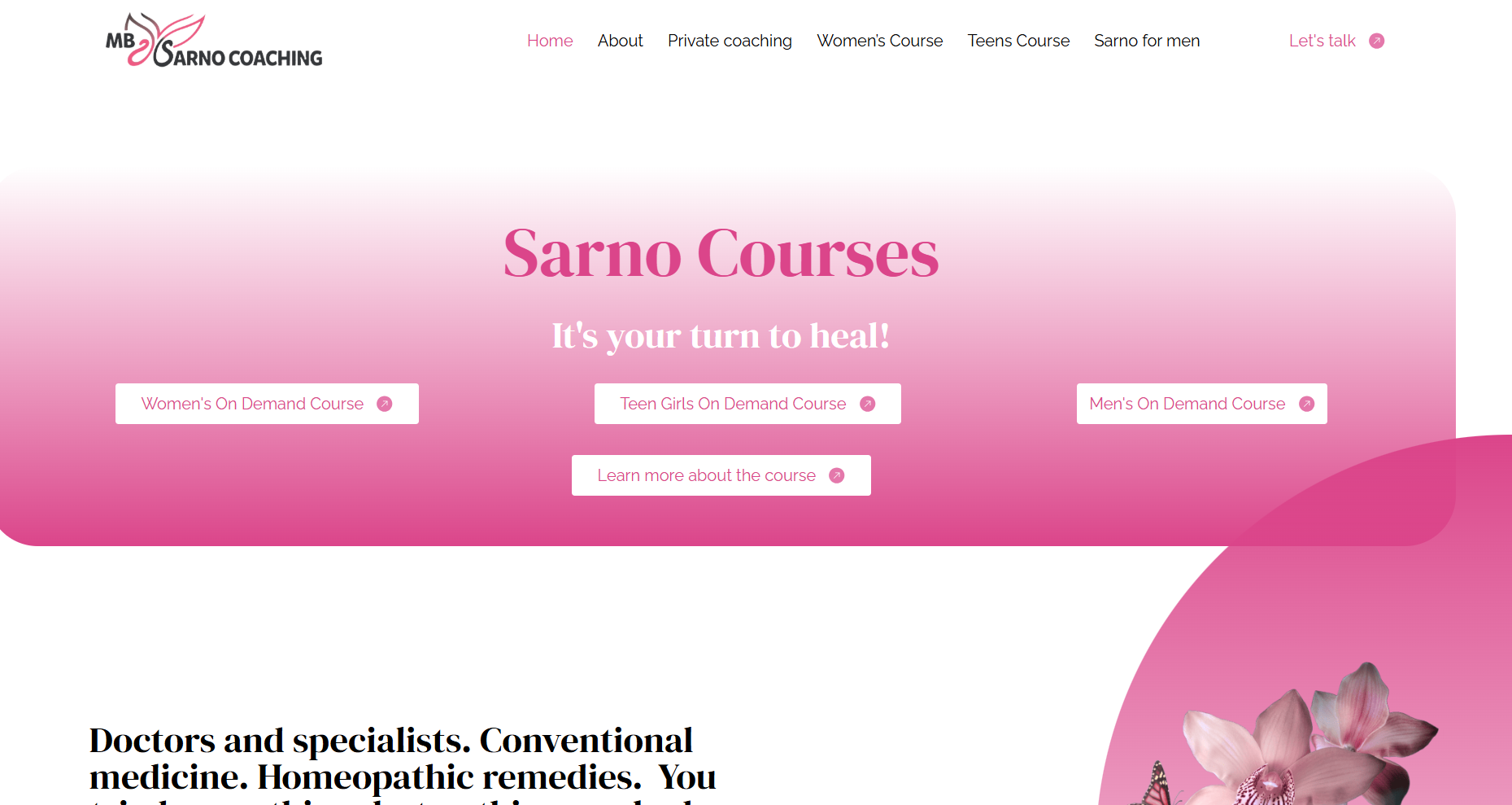 Sarno Course Sales Emails — Email mockup